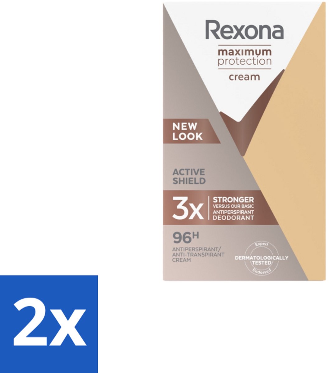 2 x Rexona - Deodorant Stick - Maximum Protection - Extra Sterke Bescherming - 45 ml - Antitranspirant - Deodorant - Vrouwen - Langdurige Bescherming - Zweet