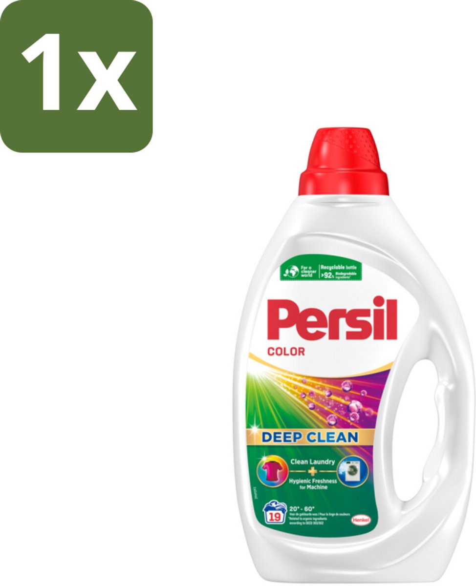 1 x Persil - Wasmiddel - Wasmiddel Gel Color - Voor Gekleurde Was - 19 wasbeurten - Gekleurde Was - Vlekverwijdering - Frisheid - Kleurbehoud - Vezelbescherming