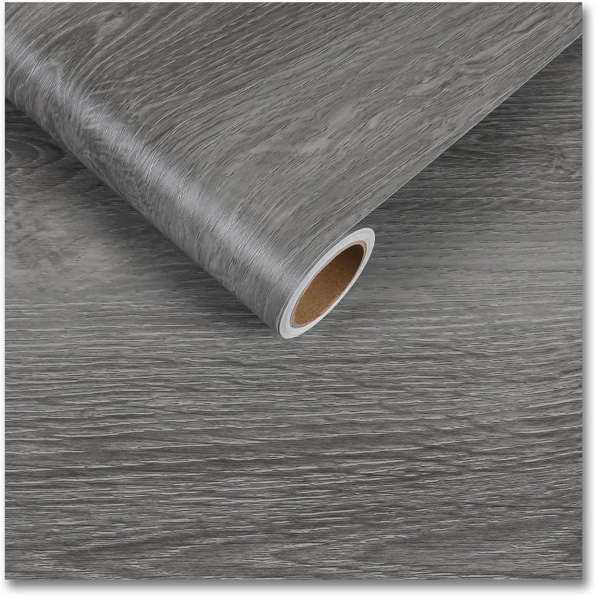 Zelfklevend behang 30 cm x 200 cm - grijs houtlook - waterdichte plakfolie - ideaal voor meubels - ShopVlot