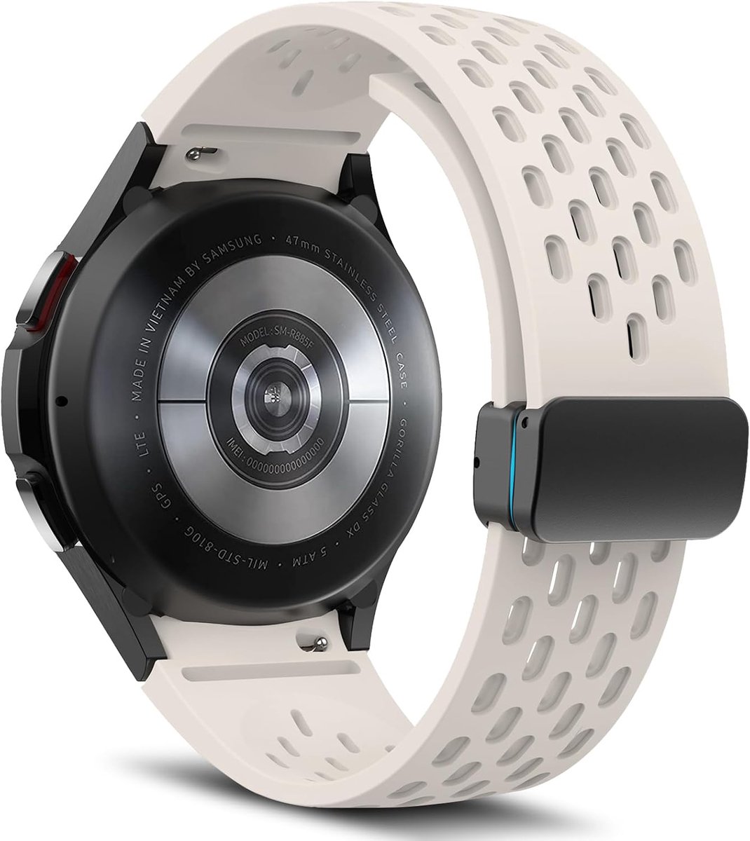Siliconen Horlogeband 20 mm - Zacht Sportmateriaal - Magnetische Sluiting - Ademend voor Galaxy Watch 6/5/4 - ShopVlot