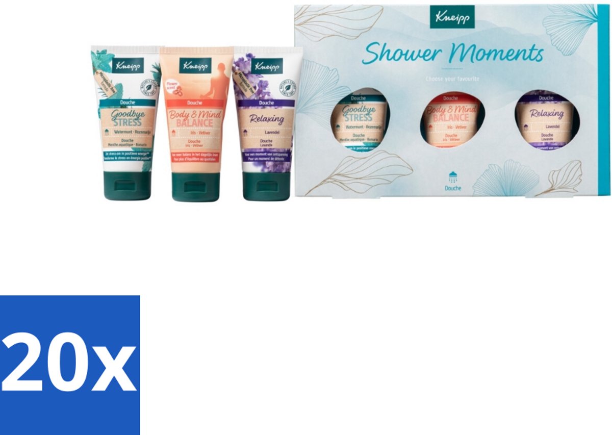 20 x Kneipp - Shower Moments Geschenkset - Kneipp Shower Moments - Douchegel Geschenkset - Natuurlijke Etherische Oliën - Ontspanning Onder De Douche - Huidverzorging