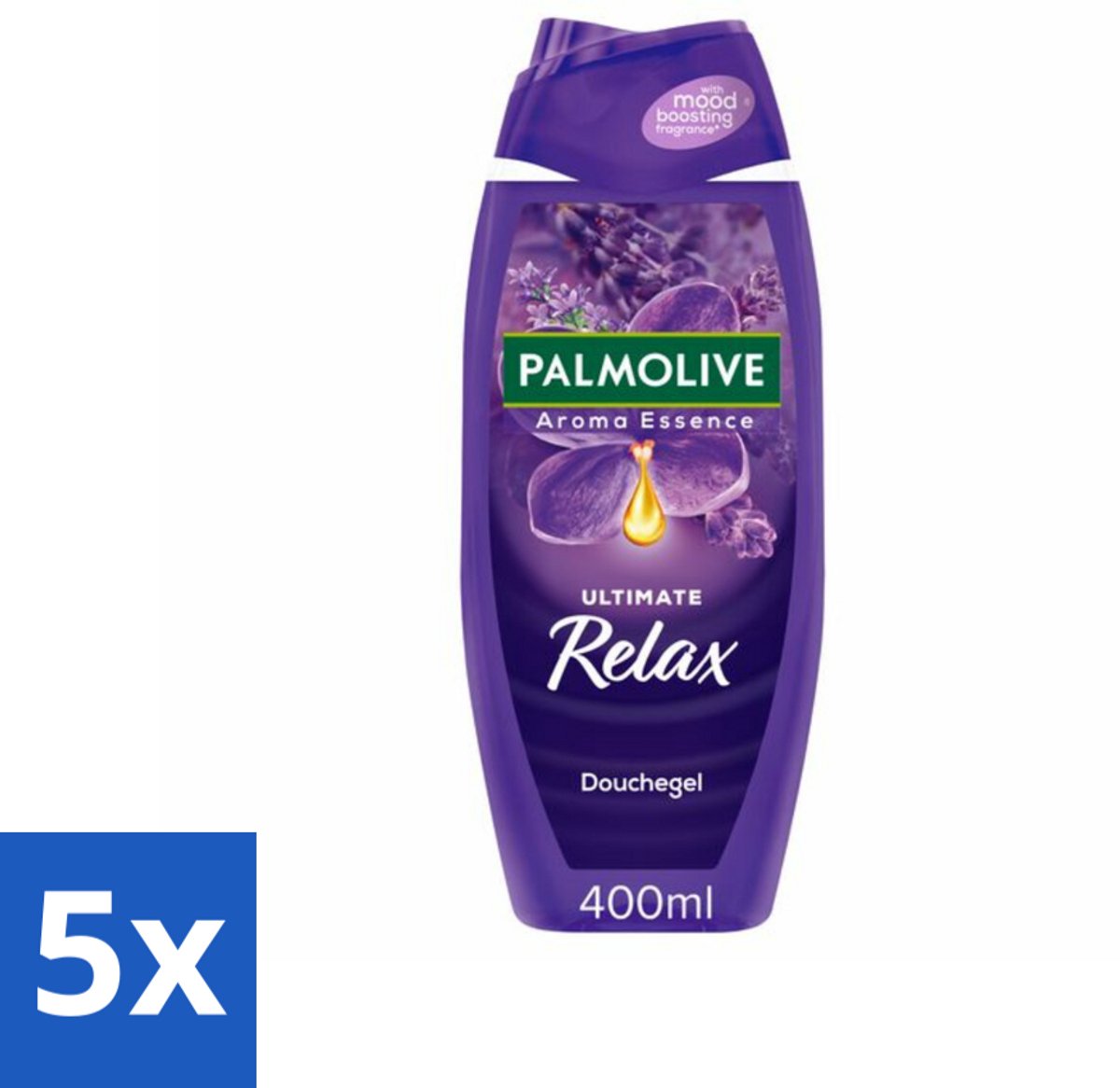 5 x Palmolive - Aroma Essences Ultimate Relax - Douchegel - Ontspannende Geur - 400 ml - Douchegel - Ontspannende Geur - Lavendel - Natuurlijke Geur - Huid Verzorging