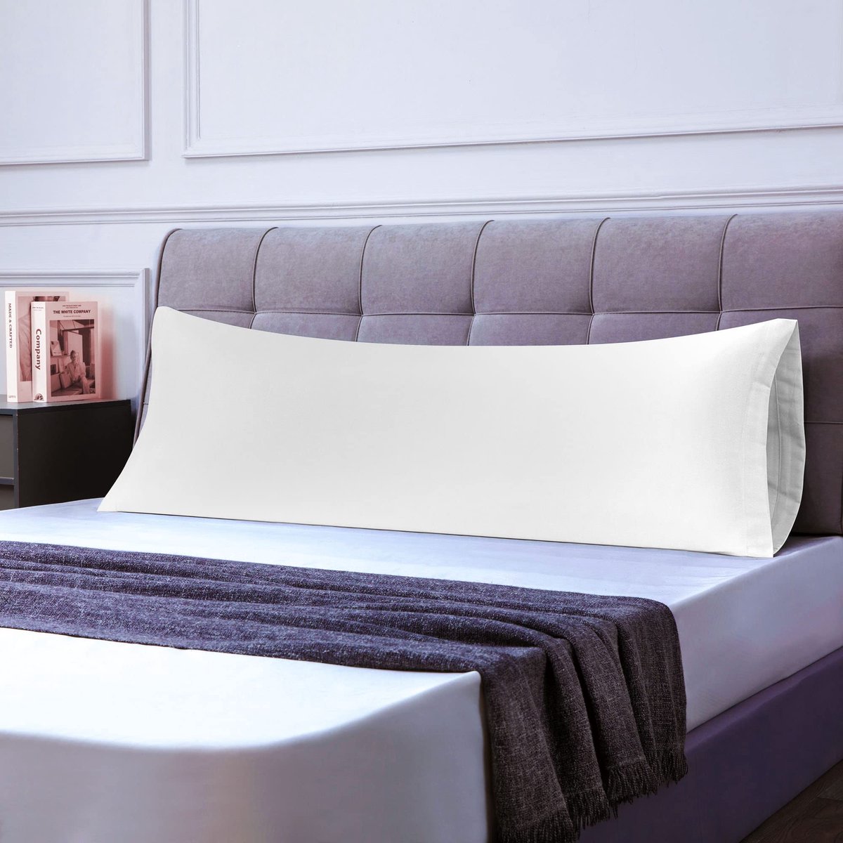 Kussensloop 45 x 150 cm - 100% katoen - superzacht jersey - geniet van comfortabel slapen - ShopVlot