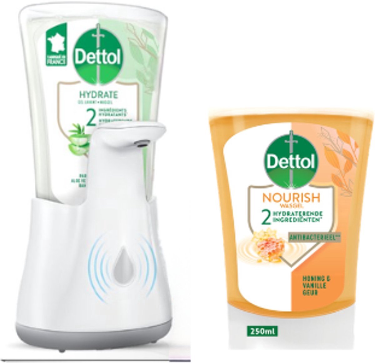 Bol.com Dettol - 3x Dettol No Touch Kit Aloe Vera - 1 x Dettol No Touch Refill Sheabutter 250ML - Voordeelpakket aanbieding