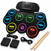 BP® Drumstel voor Kinderen - Elektrisch Drumstel - Kinder Drumstel - Muziek Speelgoed - 9 Drumpads - Met Drumsticks & Voetpedalen - Educatief Speelgoed - Oplaadbaar & Oprolbaar