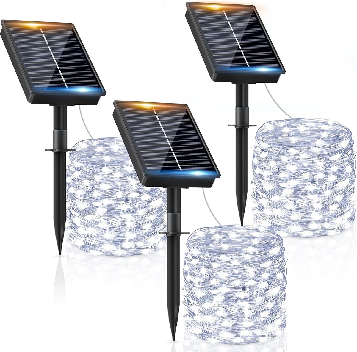 Lichtsnoer 3 x 12 m - koperdraad - 120 leds - 8 functies voor sfeervolle verlichting - ShopVlot