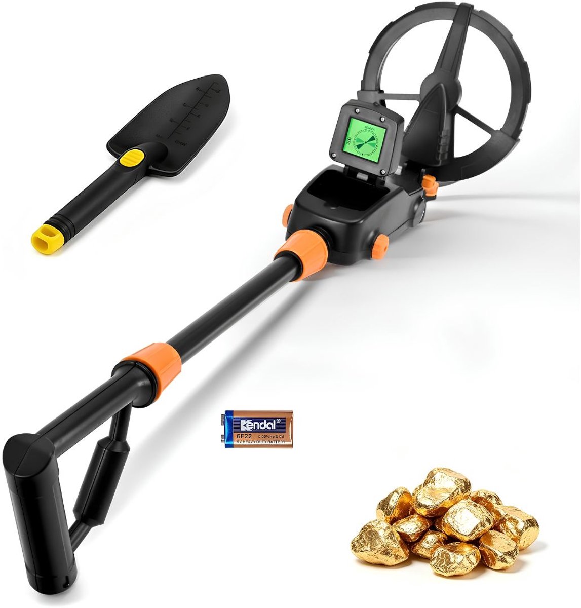 NIVA® Metaaldetecktor voor Kinderen - Waterdicht & Lichtgewicht - Metaaldetector - Zwart - 18cm x 7cm x 43cm