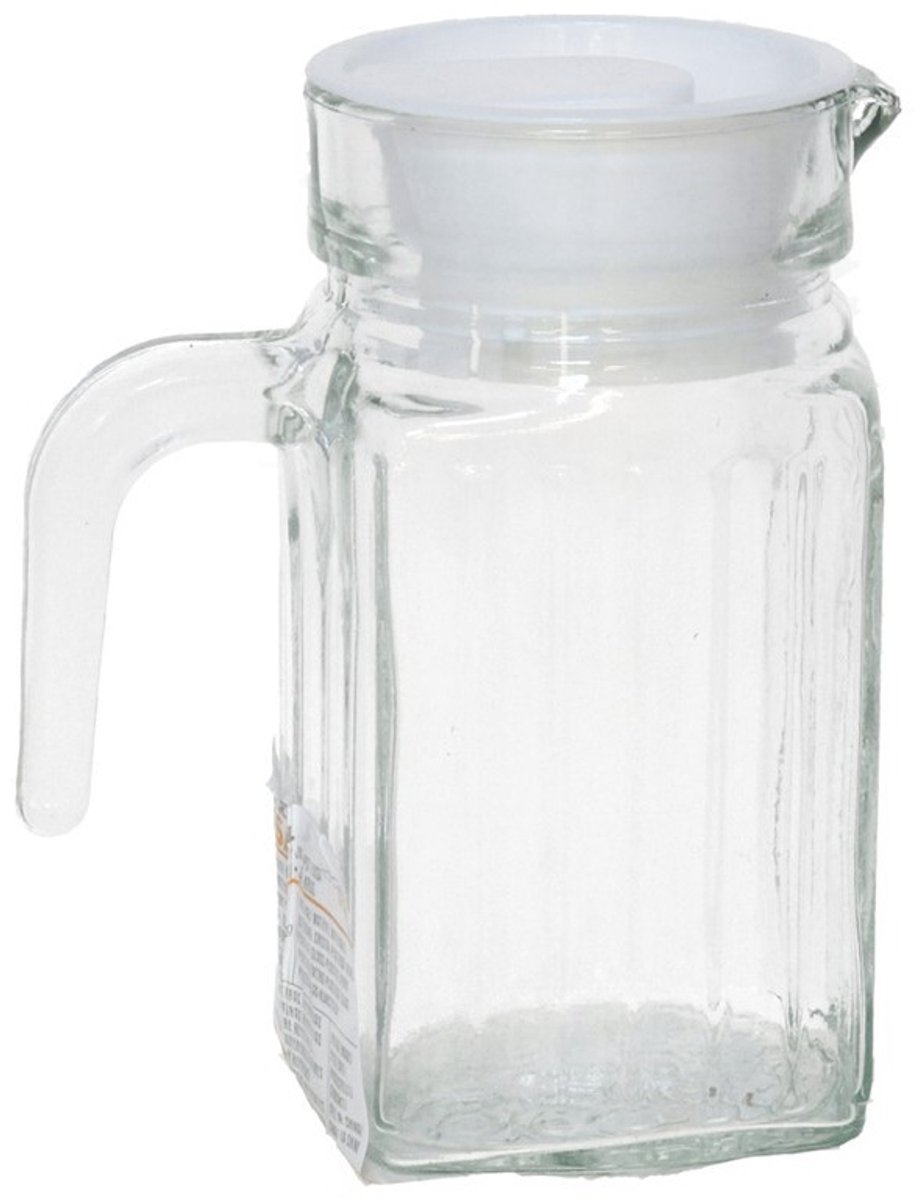 Luisa | Waterkan met deksel - 0.5 Liter - glas - schenkkan - waterkaraf - Limonade kan
