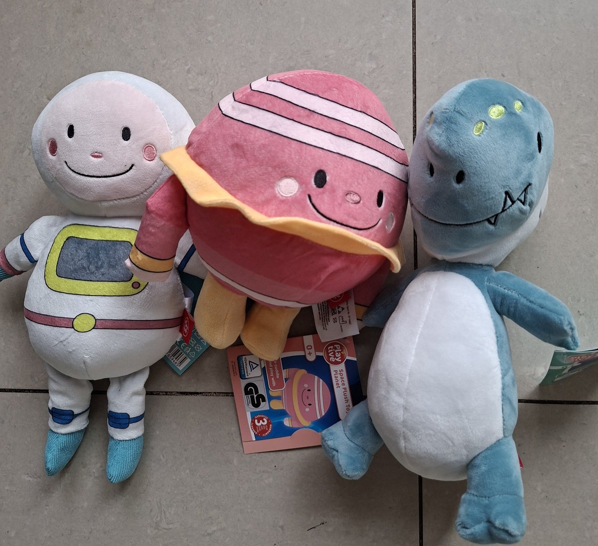 Playtive Knuffelset / 3 Stuks / Fall Guys / Zachte Game Personages voor Kinderen en Fans