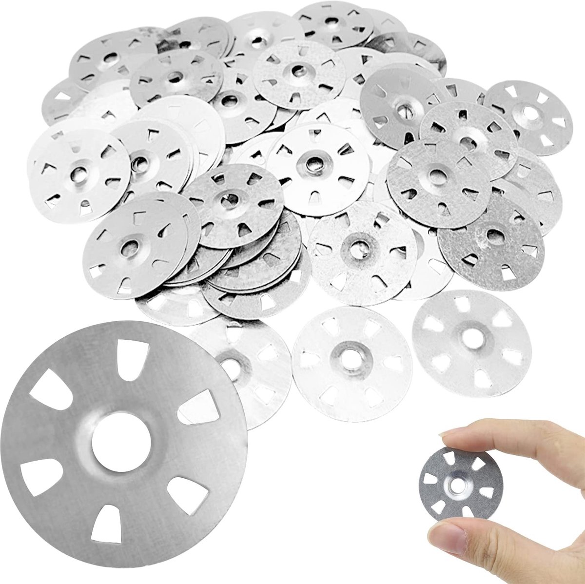500 Pieces Washers - 35mm Diameter, Insulation Plate, Stainless Steel, Galvanized Steel Insulation, Thermopplate, For - ShopVlot