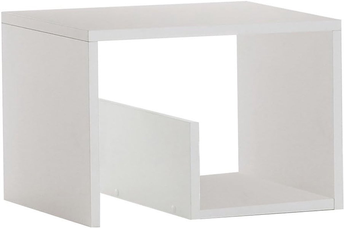 Lectuurbak krantenbak bijzettafel - Wit - 59 x 38 x 36 cm - Melaminehars Coating - Voor Woonkamer