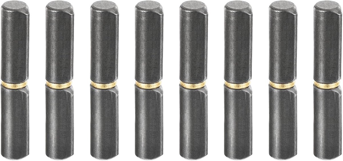 Weldbare barrel scharnieren 60 x 11,5 mm - koolstofstaal - 8 stuks - geschikt voor lassen - ShopVlot