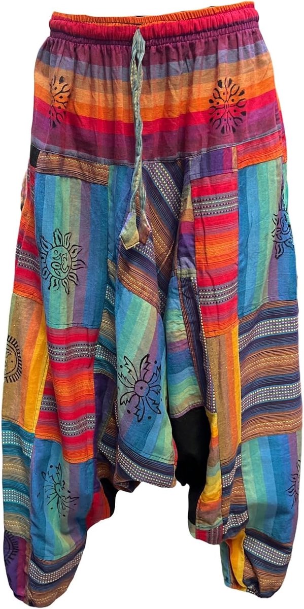Festivalbroeken patchwork - boho harem - gheri stijl - ideaal voor yoga - ShopVlot