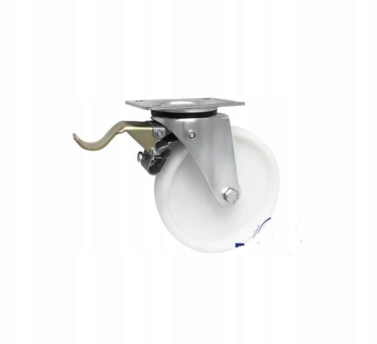 Zwenkbaar Wiel met Rem - Polyamide, Ø200mm, 180kg