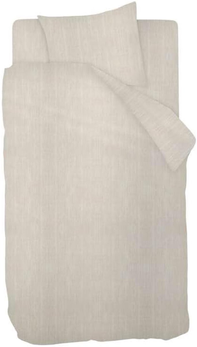 Dekbedovertrek 140x200/220 cm - Beige jersey katoen - Sfeervol en rustig - Perfect voor landelijke interieurs - ShopVlot