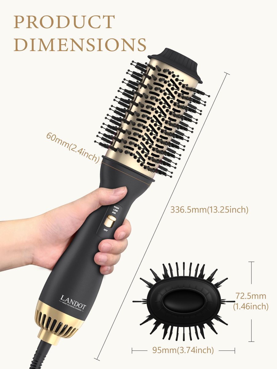Warmeluchtborstel - ronde stylingborstel - One-Step Ionic - creëer volume en glans - m-winkel