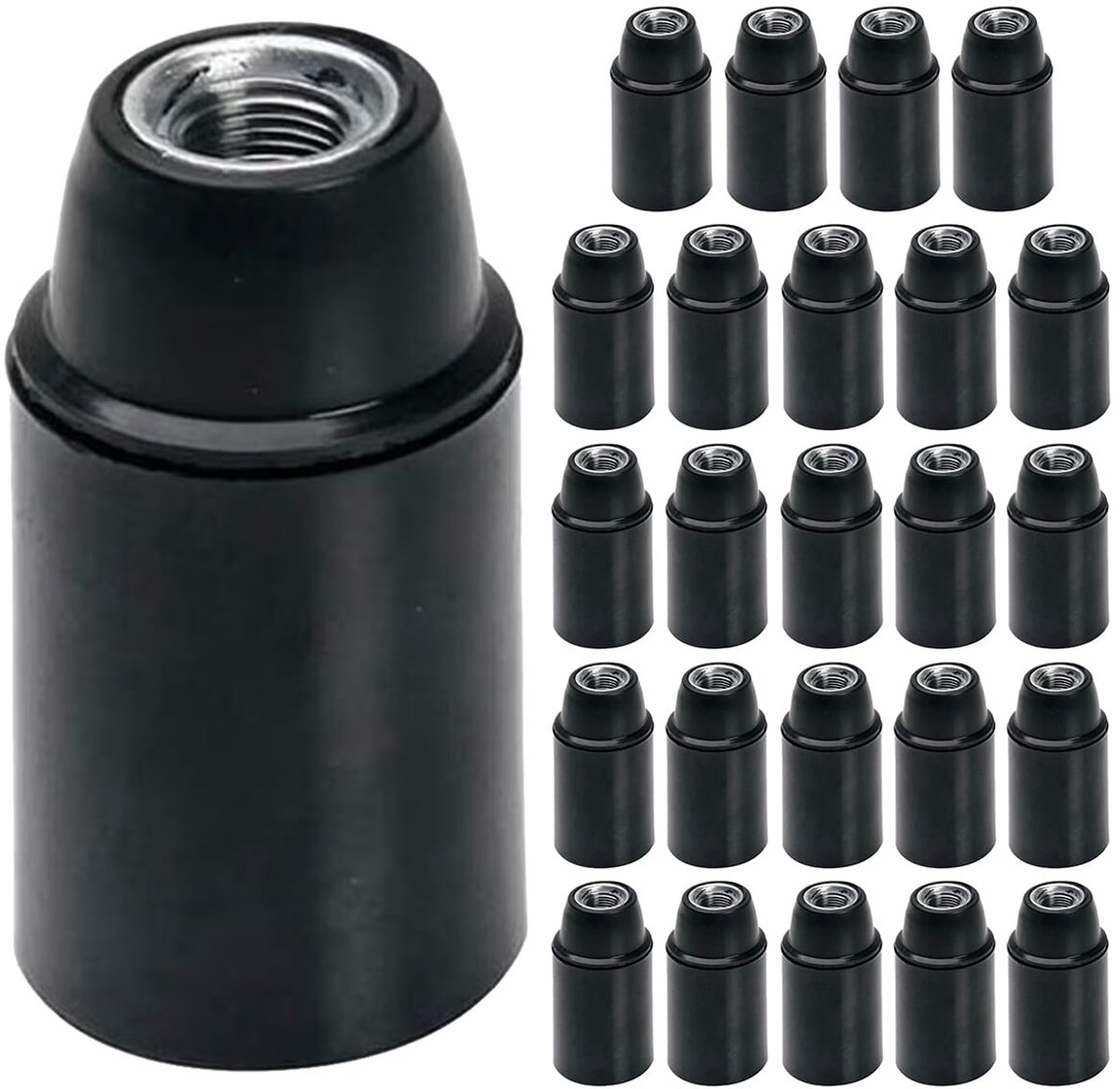 VITO Lamphouder E14 - Zwart - E14 fitting - 25 stuks