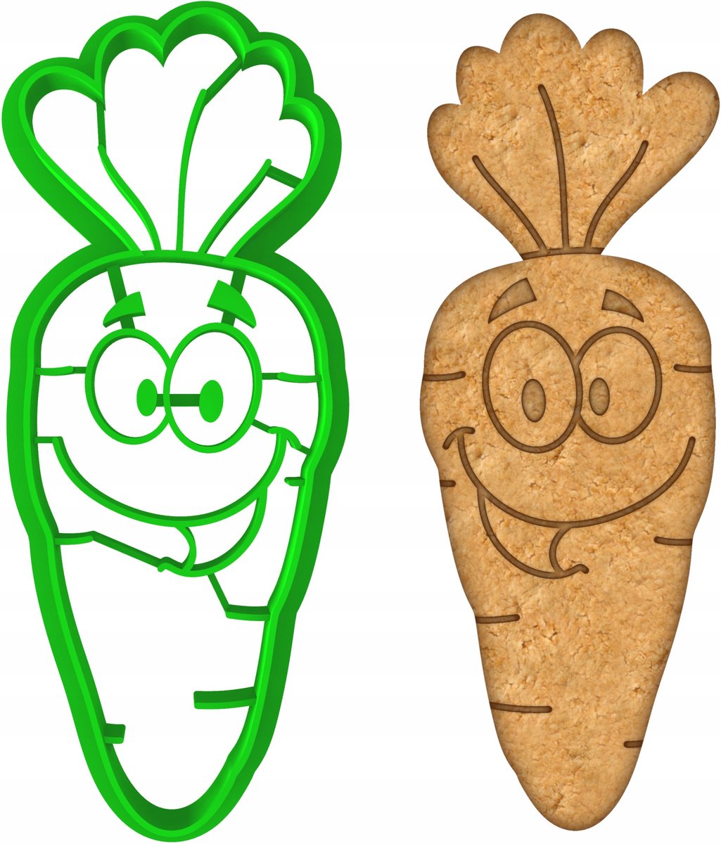 Paas Koekjesvorm Wortel 10cm - Bakvorm voor Koekjes en Peperkoek