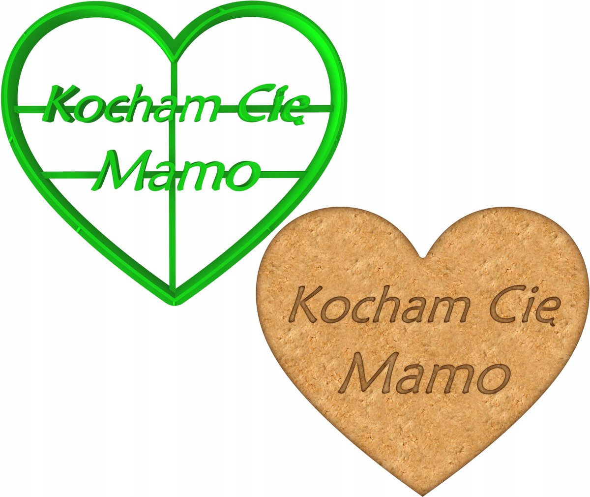Koekjesvorm Hart 'Ik hou van jou Mama' - Moederdag