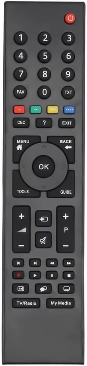 Vervangende afstandsbediening voor tv - geen installatie vereist - compatibel met Grundig Smart TV - ShopVlot