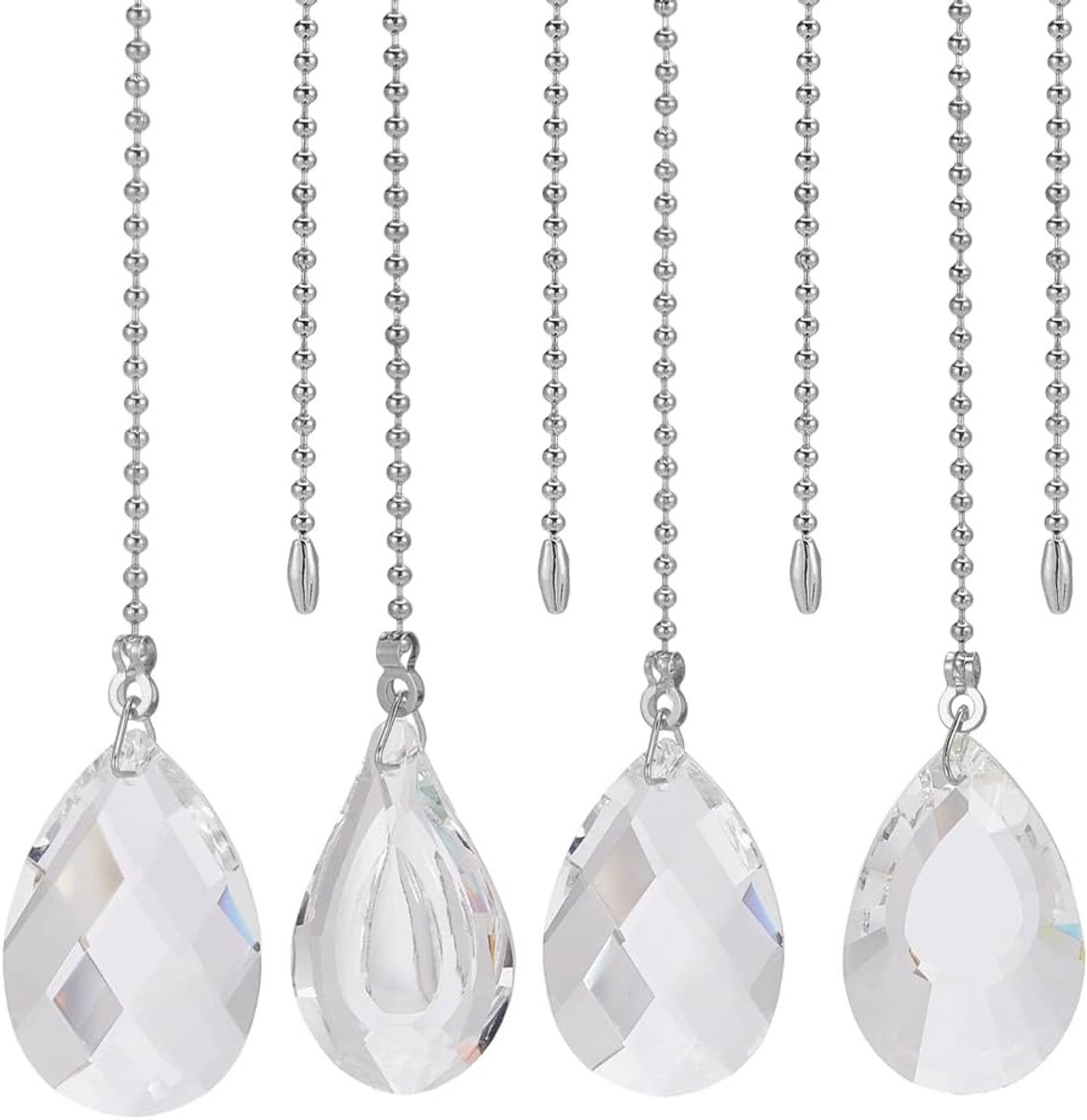 Ceiling fan pull chain 50 cm - kristal - 4 verschillende stijlen - elegant lichtsierraad - ShopVlot