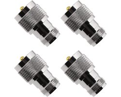 Coaxiale RF-adapter N Type Female naar UHF Male PL259 - Goudgeplated - Voor verbinding van antennes en apparaten - ShopVlot