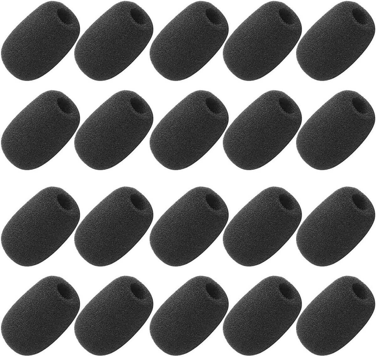 Microfoon schuimhoes 20 stuks - Winddicht en wasbaar - Bescherming voor microfoon - Ideaal voor opname - ShopVlot