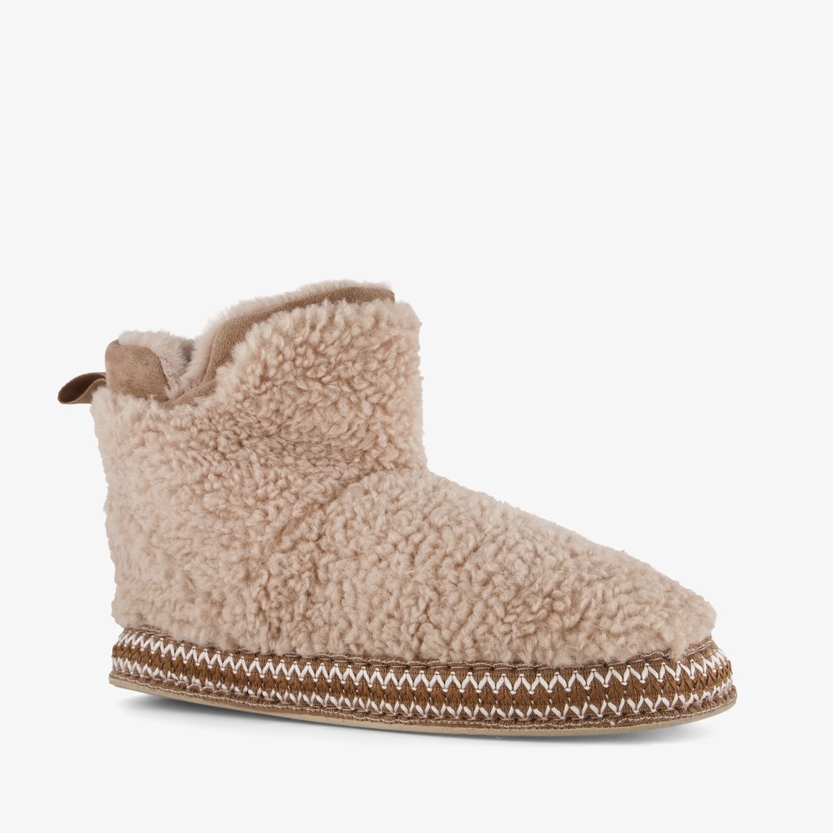 Thu!s gevoerde dames teddy pantoffels beige - Maat 40 - Sloffen