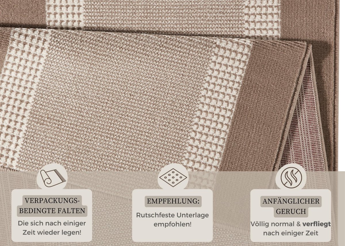 Hanse Home Tapijtloper, band, 80 x 200 cm, zacht, laagpolig, modern design, loper voor hal, slaapkamer, kinderkamer - ShopVlot