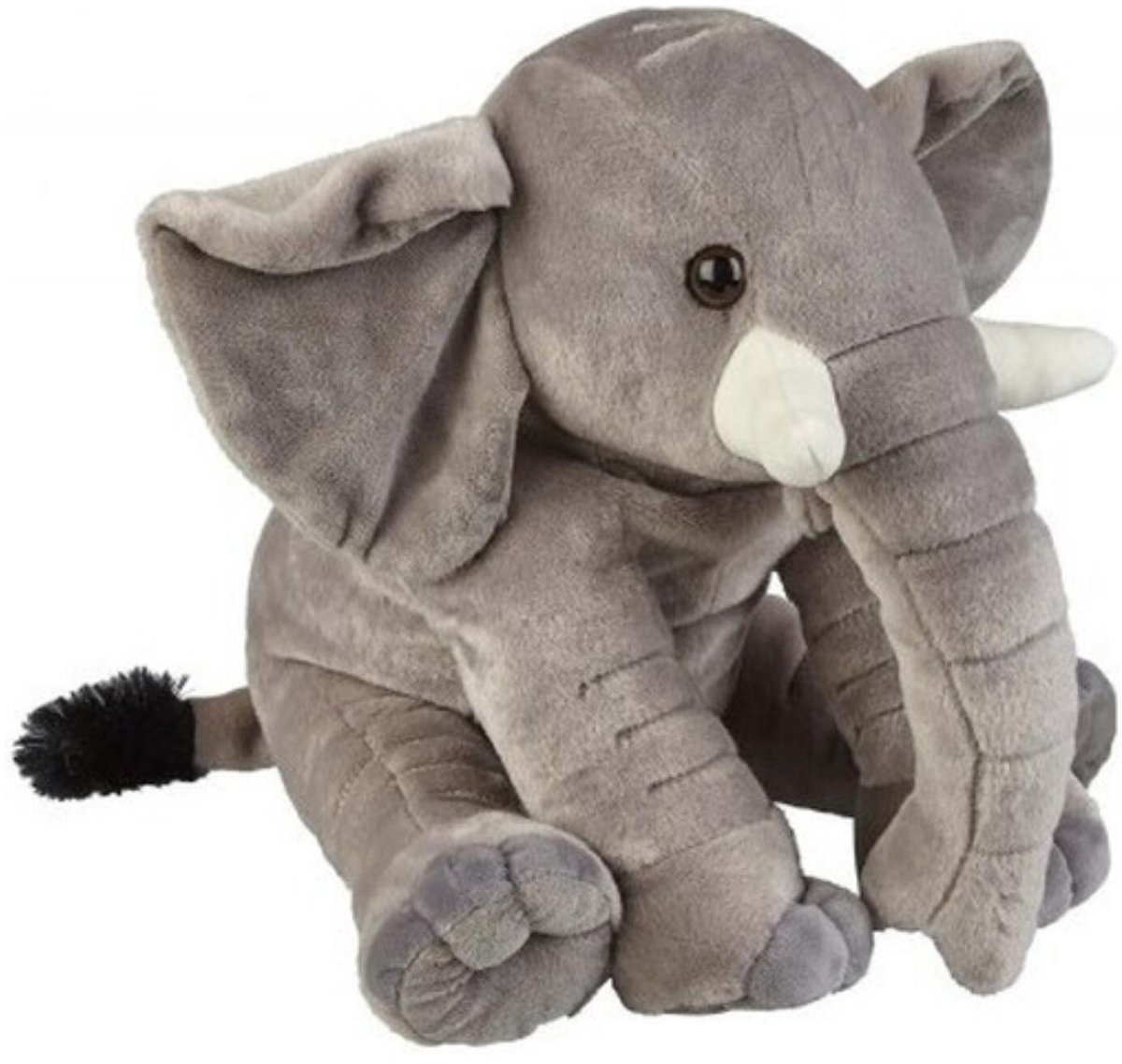 Ravensden pluche knuffel dier Olifant - grijs - 38 cm - olifanten knuffels - safari dieren - cadeau