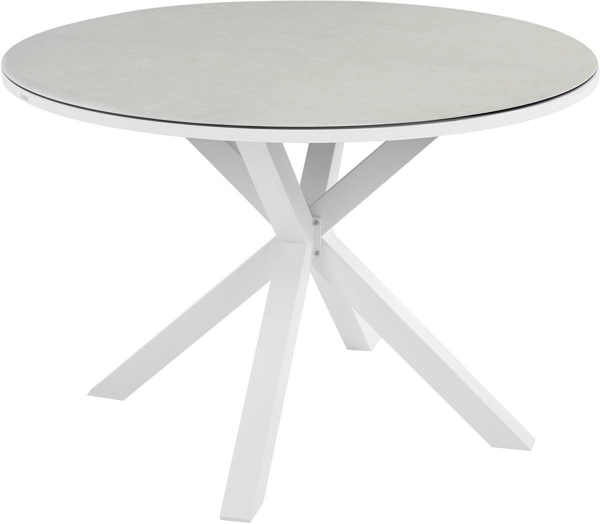 MALETTO - Tuintafel - Taupe - 120 cm - Keramiek/Aluminium