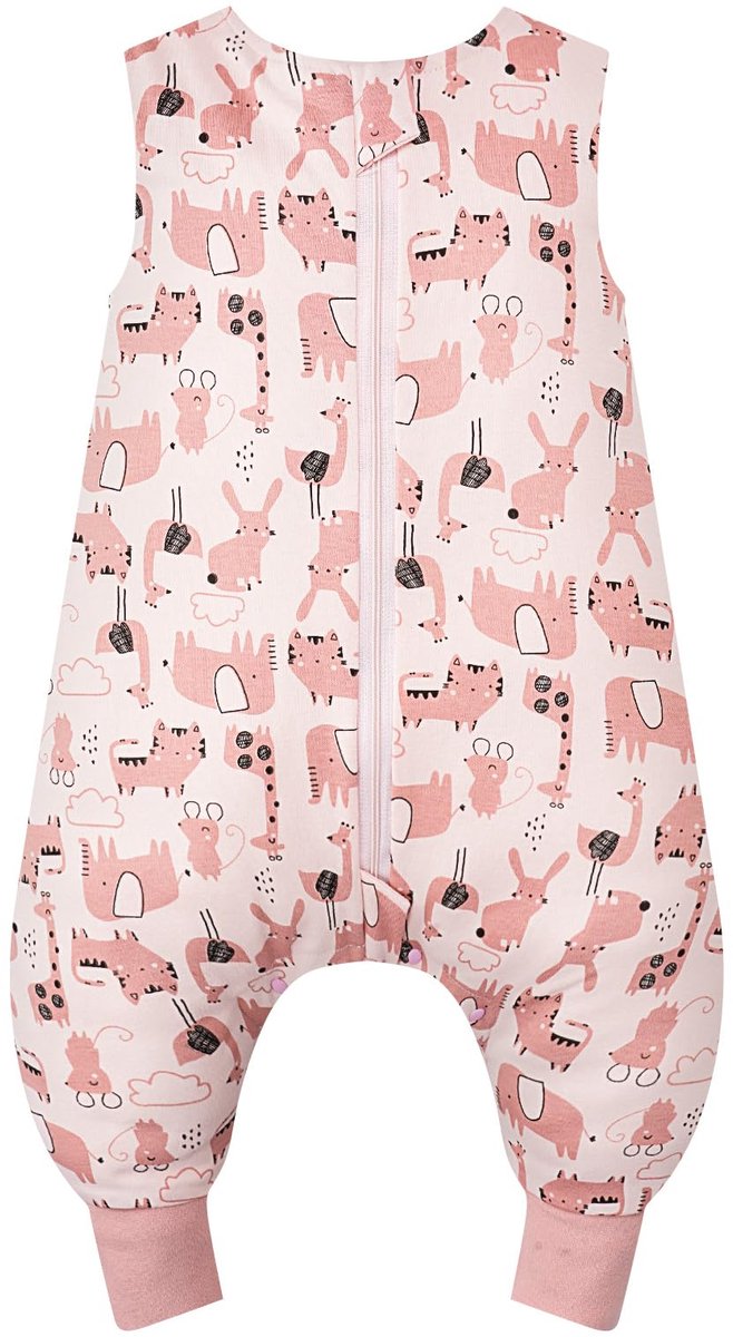 SnelShoppen - Slaapzak met Voeten 1,5 TOG, Zachte Katoenen Slaapzak voor Baby's, Mouwloos, Ideaal voor het Hele Jaar, 70 cm, Perfect voor Jongens en M