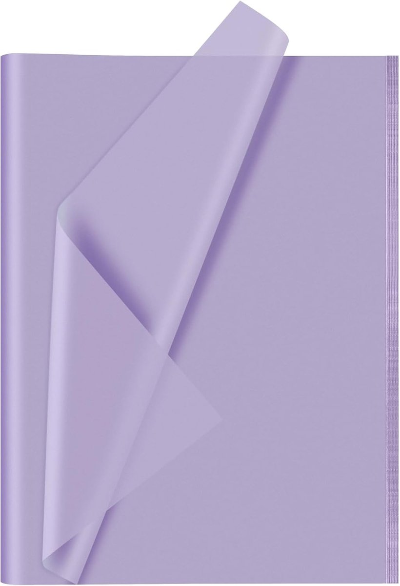 SnelShoppen - Taro Violette Cadeaupapier 60 Vellen - Hoogwaardige Decoratieve Tissue Papier voor Feest, Verpakking, Knutselen, 50 x 37 cm