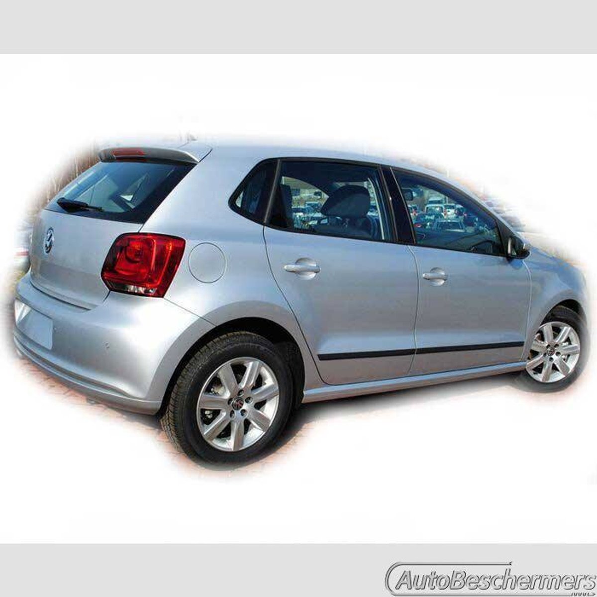 Stootlijsten set zwart voor VW Polo 6R 06.2009-03.2014. De stootstrips zijn zelfklevend. Set a 4 stuks (#0035)