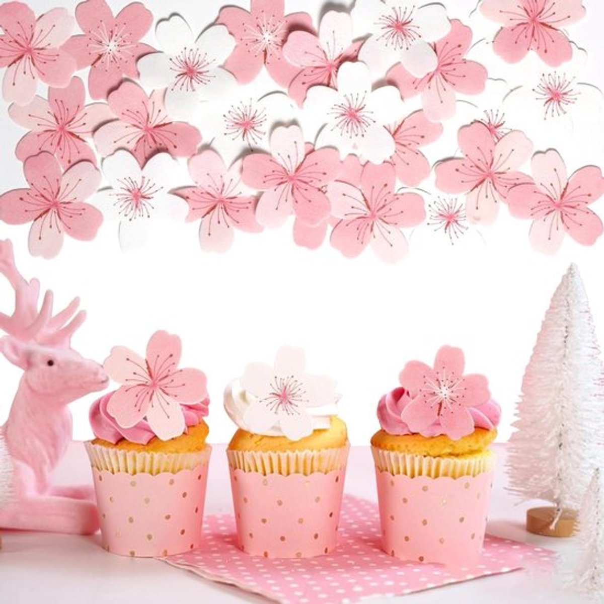 Eetbare Vlinder Taartdecoratie voor Verjaardag, Cupcake, Bruiloft - 60 Stuks