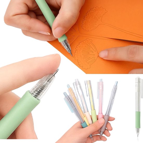 Set Van 3 Papier Knutsel Snijgereedschap Pennen I 360° Roterende Mesje I Knutselmes Pennen Hobby Vinylbelettering I Sjabloon Tool I Groen
