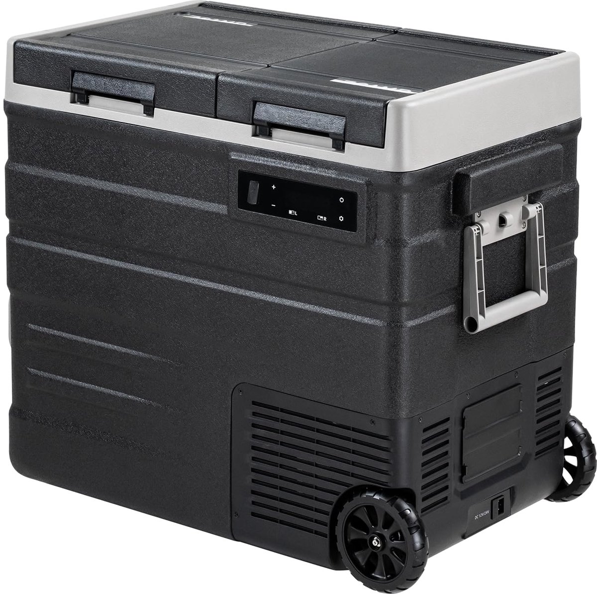 SnelShoppen - 57L Dual-Zone Compressor Koelbox 2in1 Koeler & Vriezer Elektrische Vriesbox met LED Touch Control 12/24V en Wielen voor Camping en Auto
