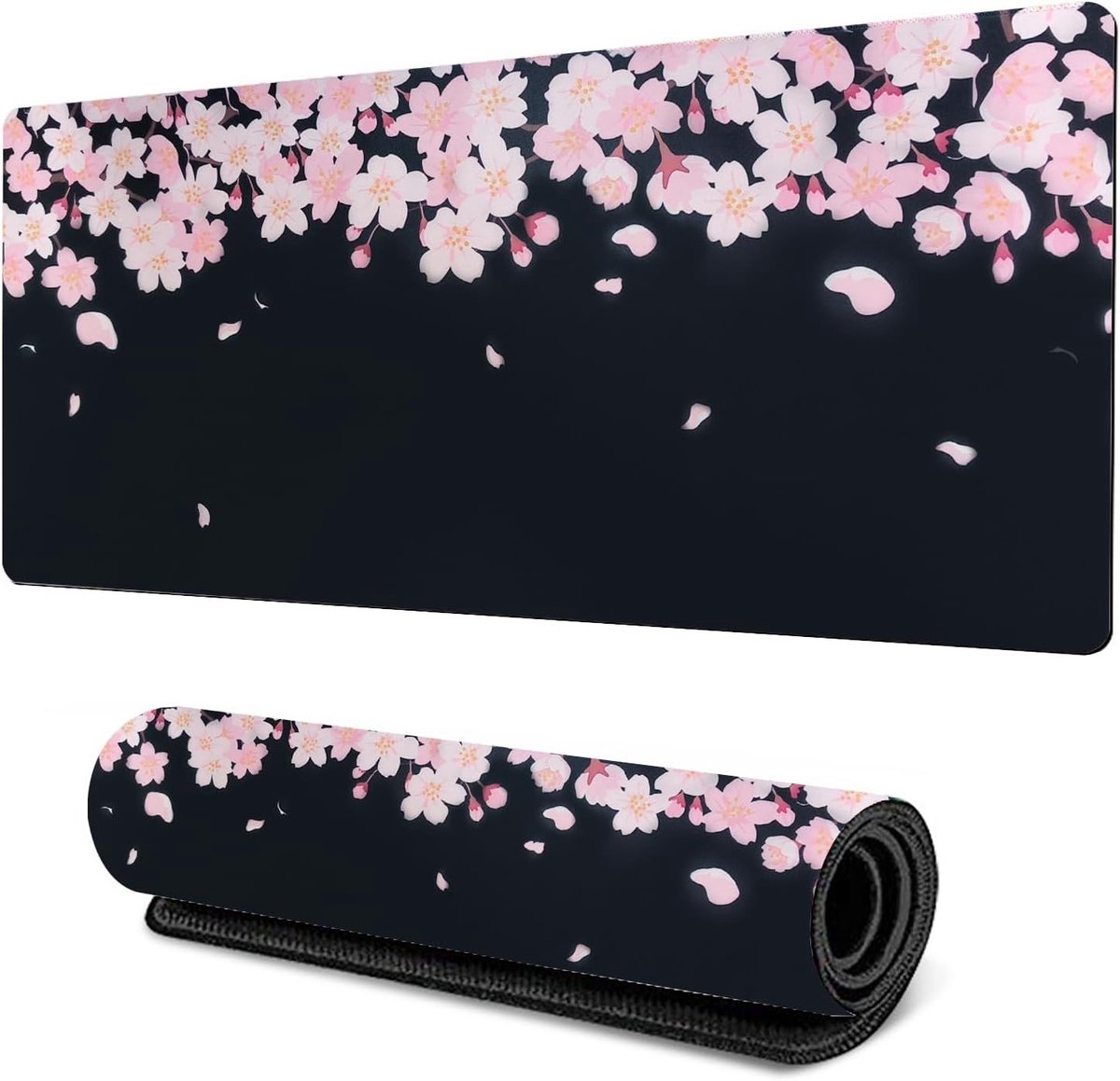 Grote Desk Mat met Kersenbloesem Design, 80 x 30 cm, Antislip Ondergrond voor Muismat en Toetsenbord Bescherming