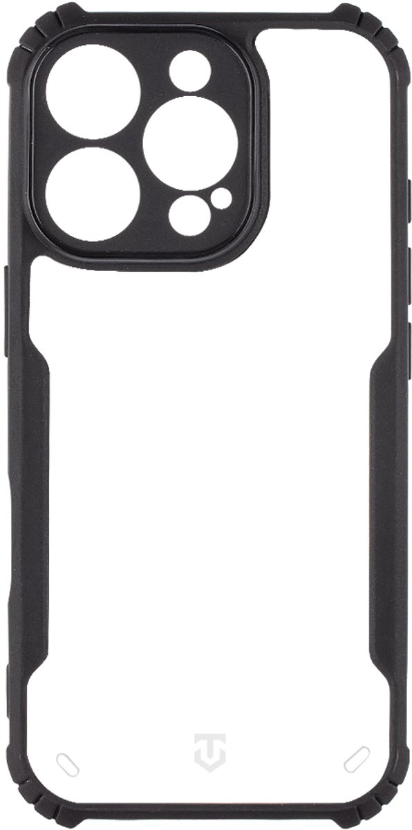 Tactical iPhone 16 Pro Quantum Stealth Cover – Transparant Hoesje – Clear Black