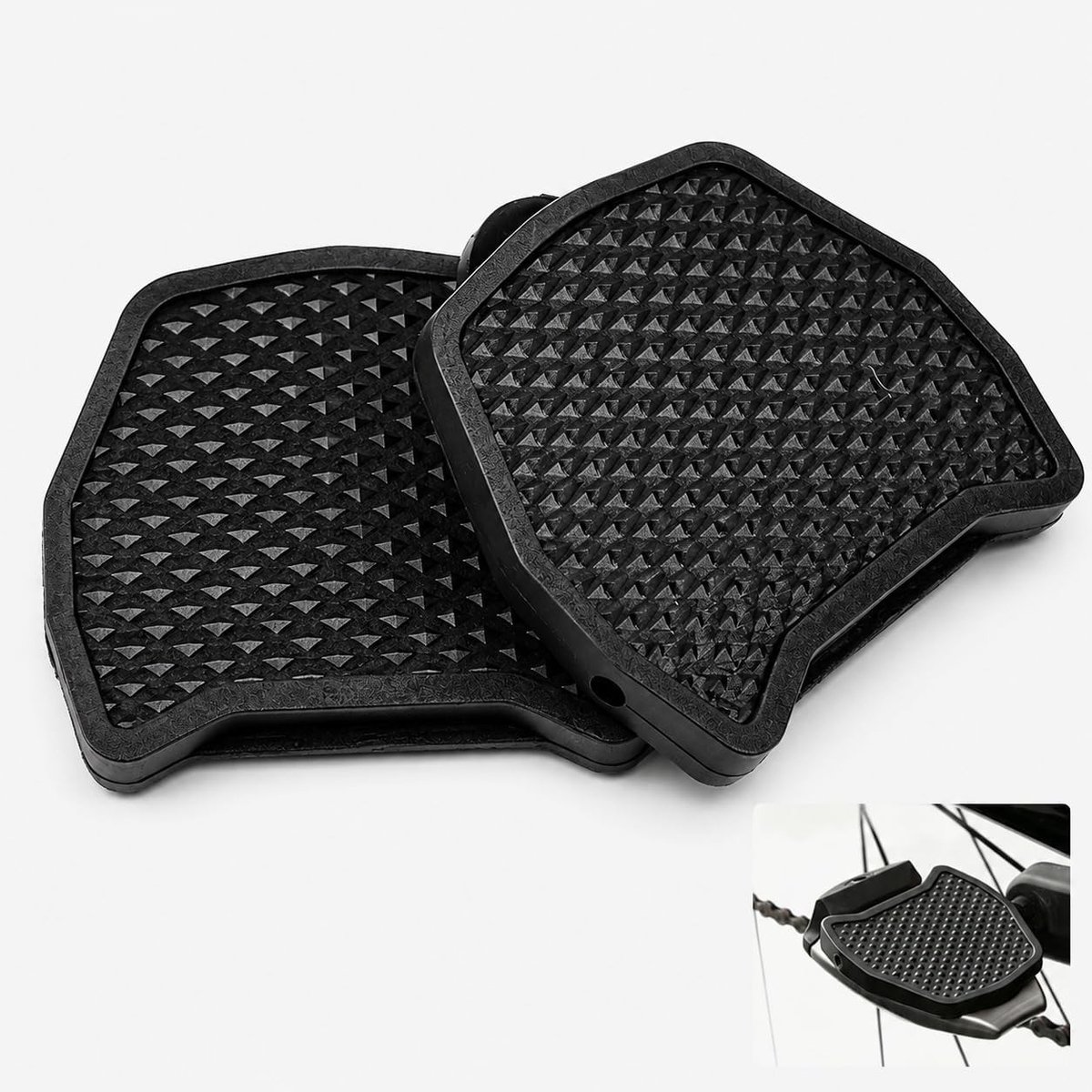 Platte Platform Converter voor Klikpedalen - Lichtgewicht Racefiets Pedaal Adapter met Antislip Grip voor Woon-werkverkeer en Fietstochten