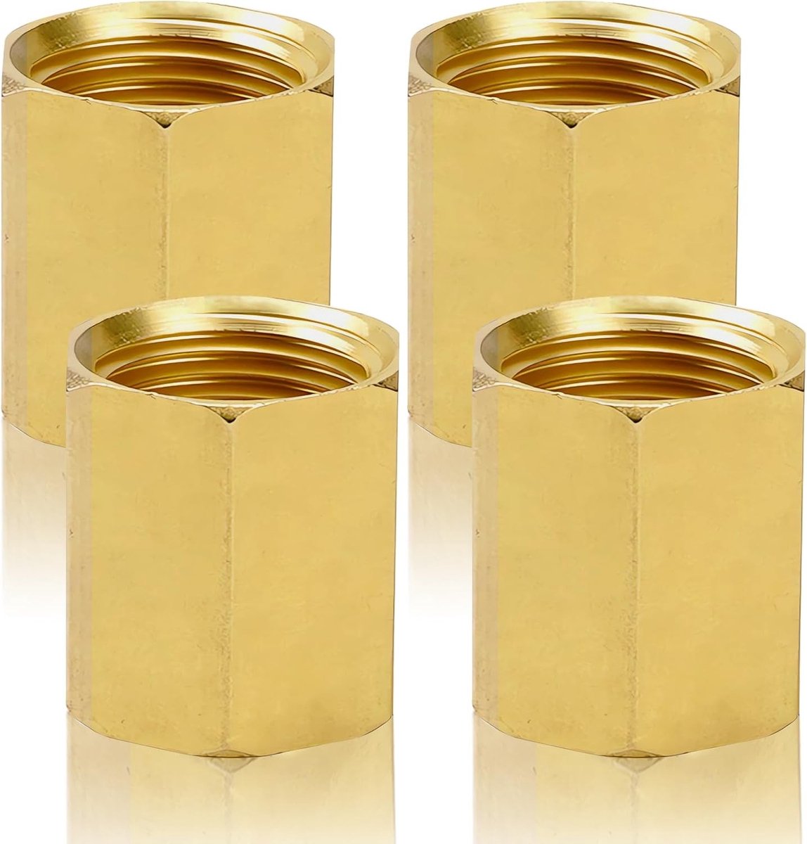 4-delige Messing G3/8" IG Connector met 3/8 Inch Vrouwelijke Draad, DN10 Dubbele Aansluiting, Geschikt voor Water, Lucht en Olie Transport