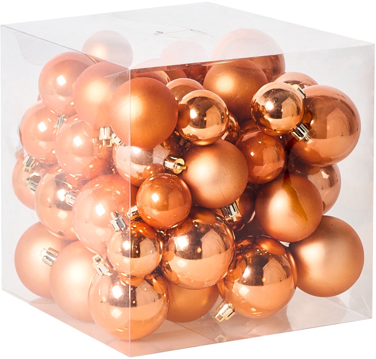 LOVATNET - Set van 60 kerstballen - Koper - Synthetisch materiaal