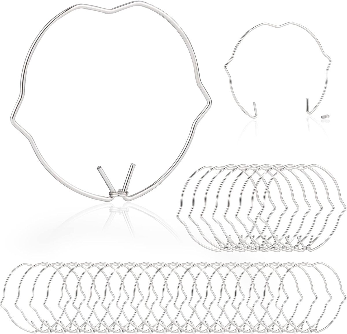 SnelShoppen - 30 Stuks MR16 Lamp Bevestigingsveren - Halogeen Lamp Retainer Clips - 50mm Lamp Clips voor Spotlight Downlights - Roestvrij, Duurzaam, P