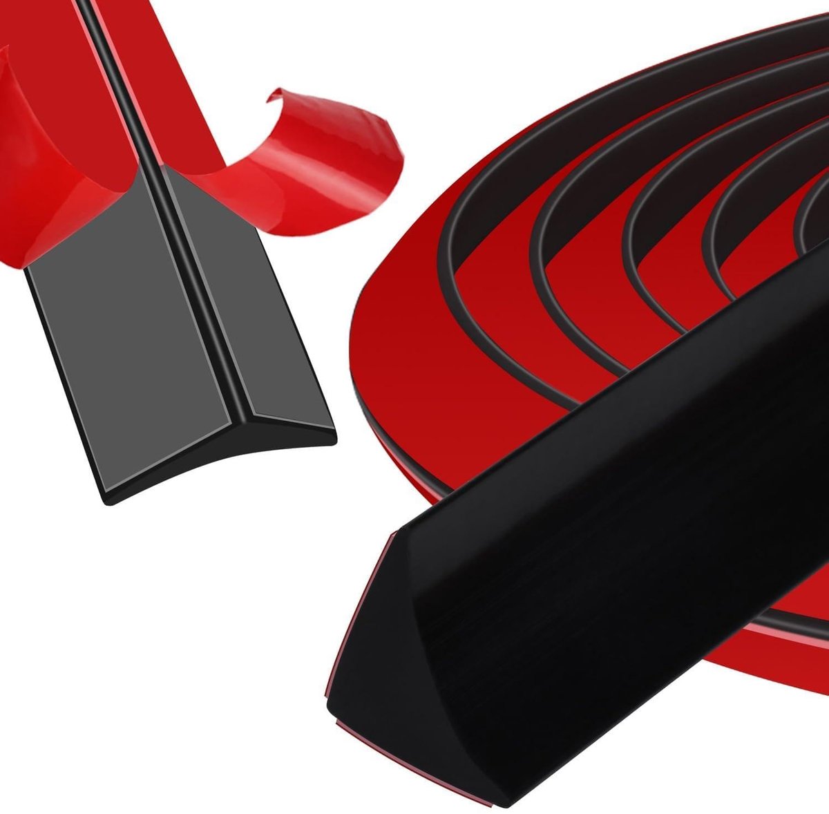 SnelShoppen - Corner Strip Keuken Werkblad Afwerking 3m - Flexibele Silicone Waterdichte Zwart Keukenstrip - Milieuvriendelijk, Schimmelbestendig, Een