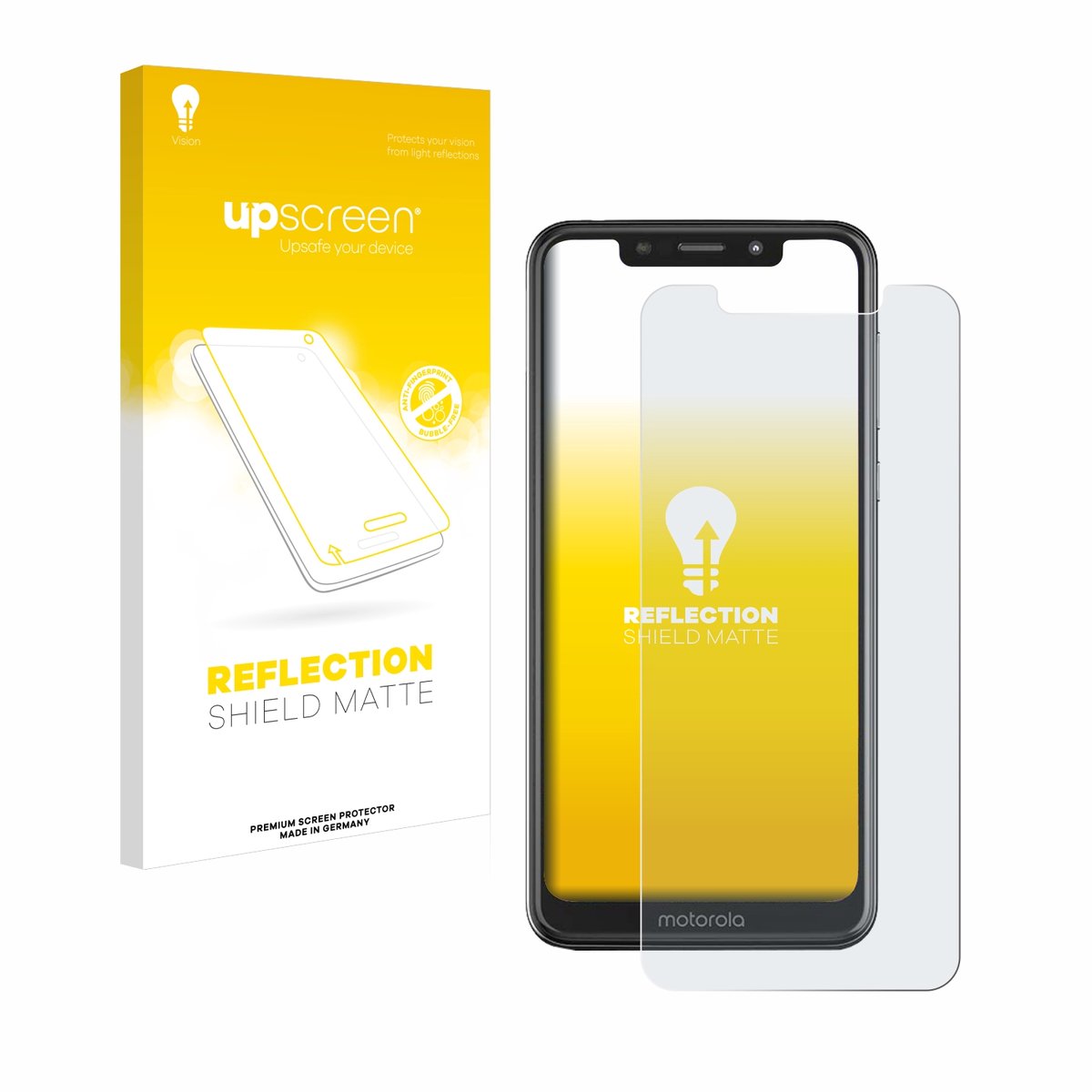 upscreen - Screenprotector voor Motorola One - Folie Beschermfolie anti glare matte