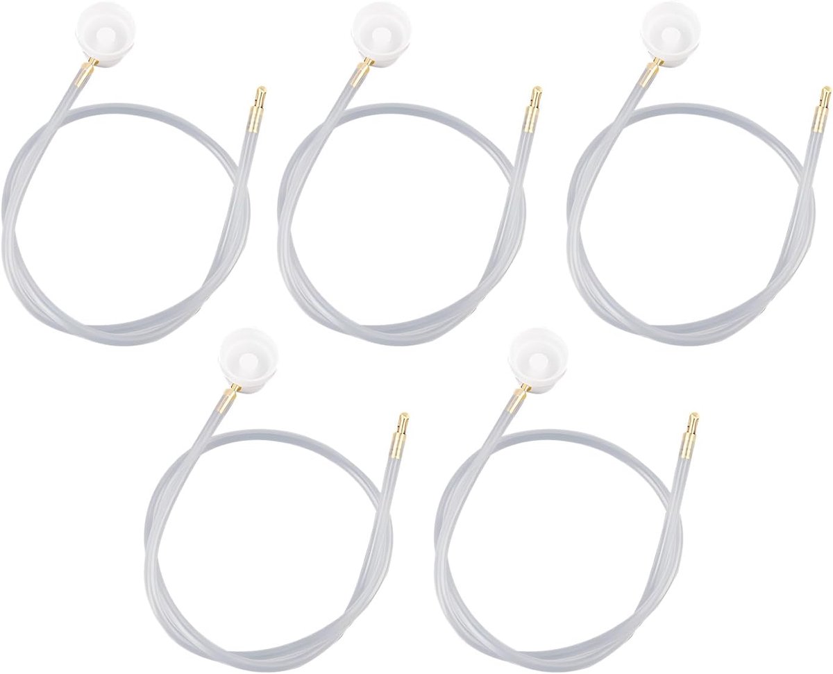 SnelShoppen - 5x Spray Nozzles met Hoofd, Precisie Spuitmonden met 60 cm Verlengslang voor Auto, Huishoudelijk Gebruik, Schoonmaak, Modelbouw