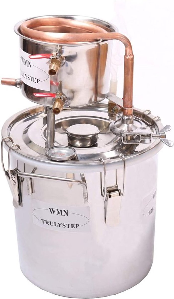 Alcoholstoker – Moonshine Still – Distilleerketel – Home Distiller – Waterstoker – 12 Liter Capaciteit – Roestvrijstaal Met Koperen Koelelement