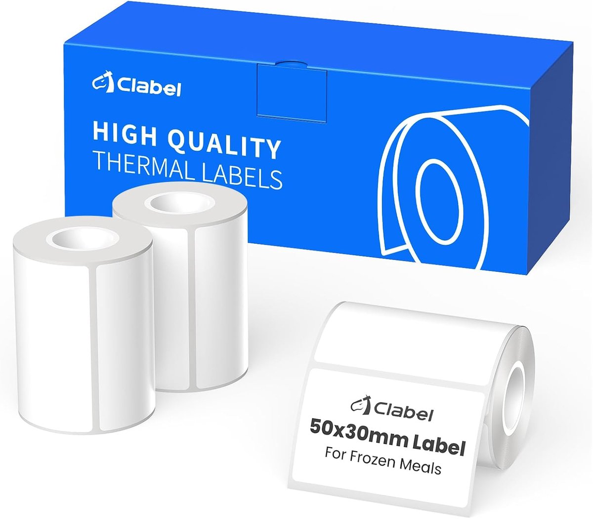 SnelShoppen - 3 Rollen Witte Labels 50 x 30 mm - Ideaal voor Organisatie, Labelen en Maken van Notities - Perfect voor Thuis, Kantoor en Evenementen