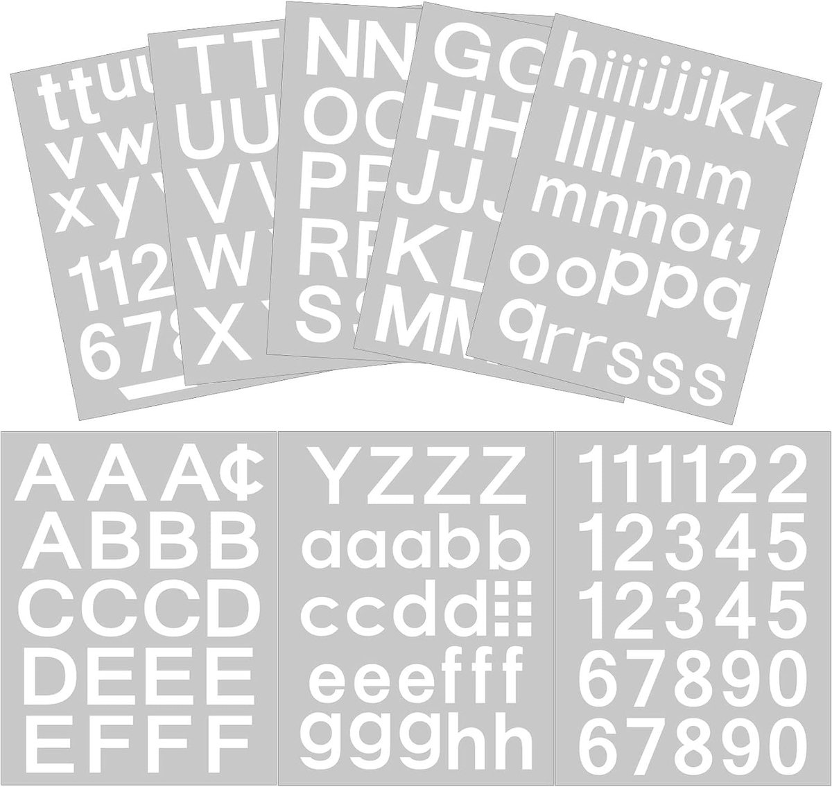 SnelShoppen - 202 Stuks Zelfklevende Vinyl Letters en Cijfers Stickers voor Brievenbus, Raam, Deur, Huisadres (Wit, 1/2 Inch)