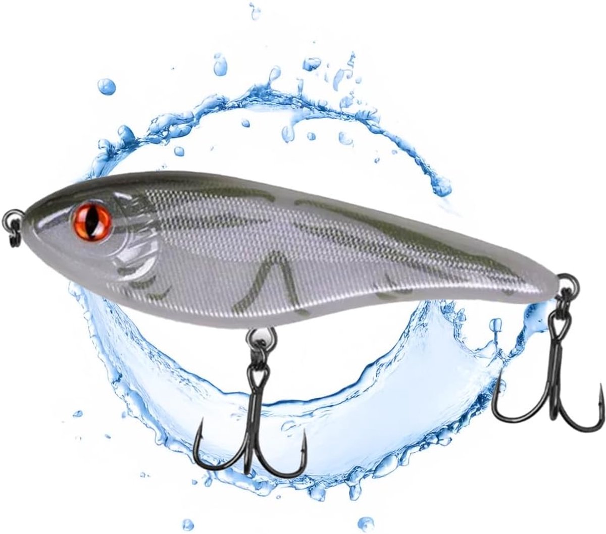 SnelShoppen - Jerkbait Pike I 15 cm, 80 g Slow Sink Wobbler voor Grote Snoeken, UV-Actieve Jerkbaits, Perfecte Vissen Lures voor Roofvissen, Diverse K